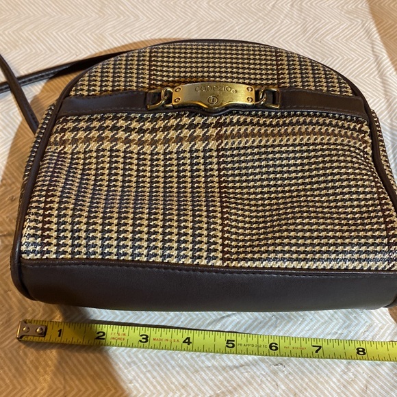Vintage Capezio Vinyl Glenplaid crossbody - Picture 3 of 5